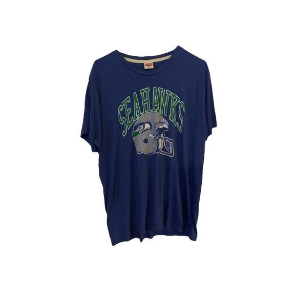 Homage Seattle Seahawks T Shirt Mens L Blue Green Short Sleeve Hawks Logo Tee - Picture 1 of 10